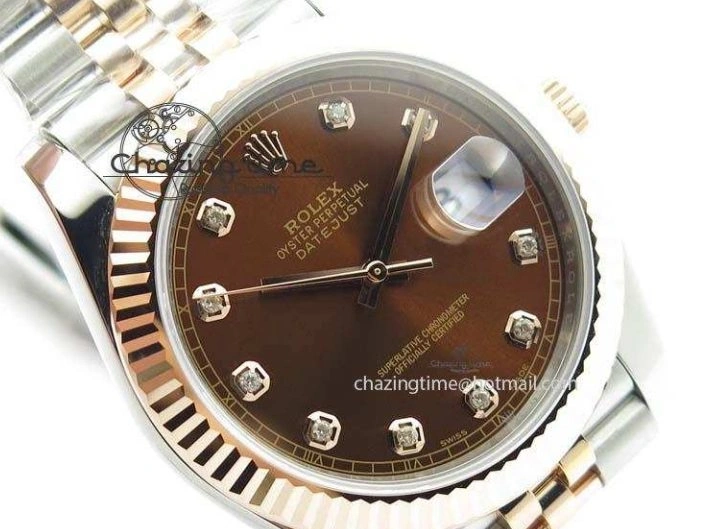 Noob Dial RG Brown Diam 41mm On Jubilee Wrapped Best Bezel Fluted DateJust 126303 Edition 1:1 A3235 Bracelet 1221